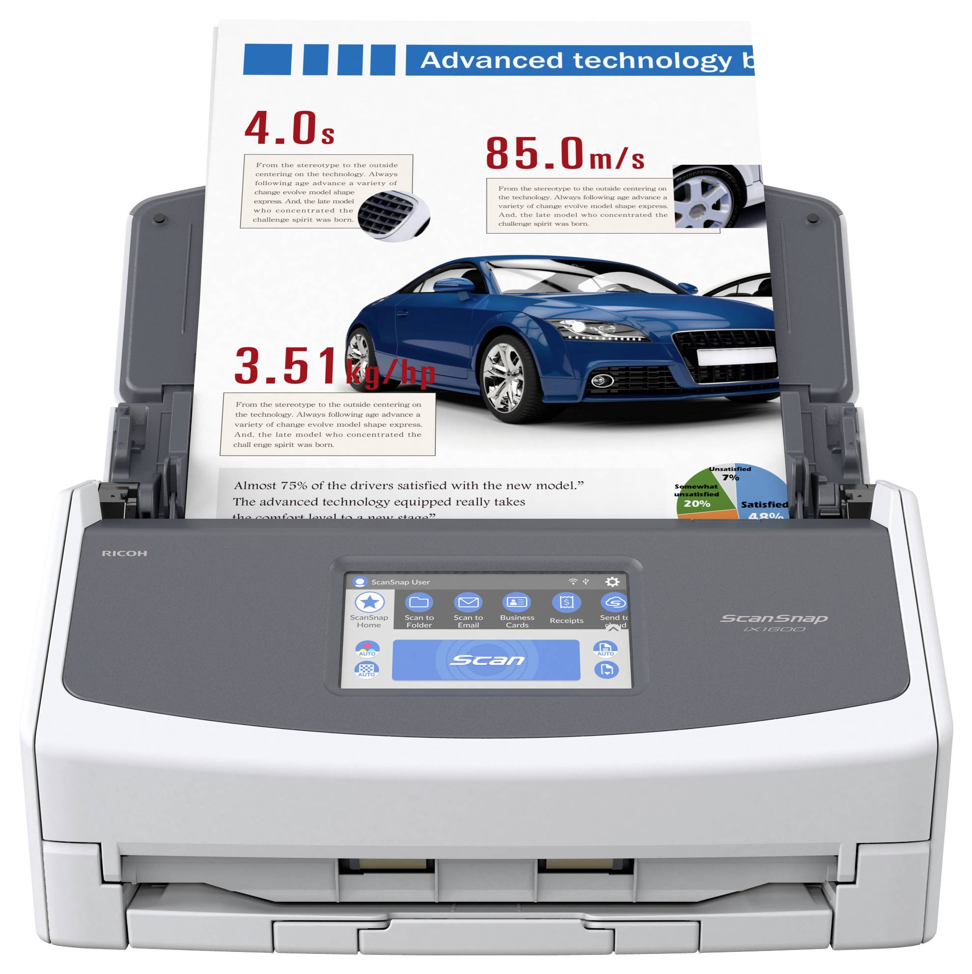 Ricoh ScanSnap iX1600 Dokumentenscanner Grau-Schwarz