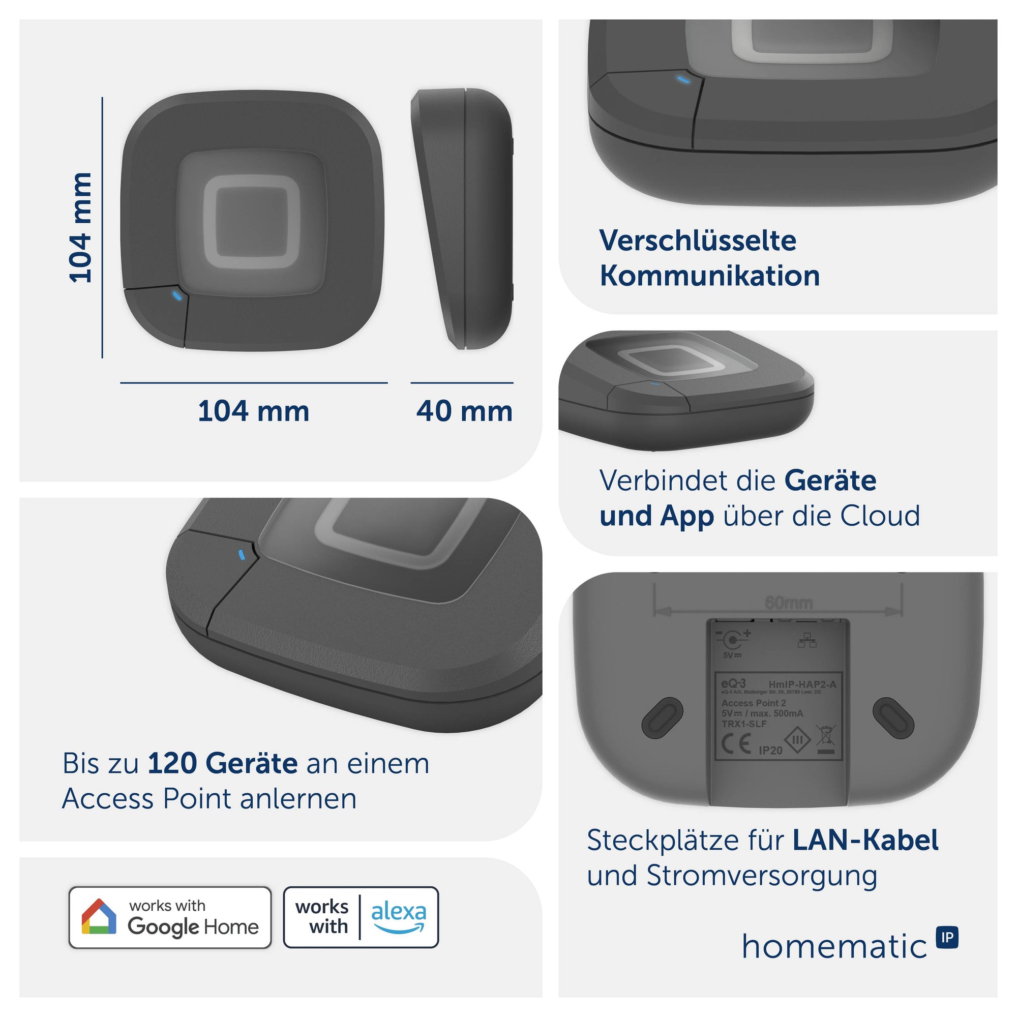 Homematic IP HmIP-HAP2-A Access Point Set Anthrazit