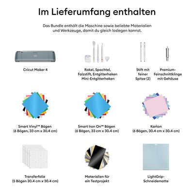 Cricut Maker 4 Essentials Bundle Schneideplotter Salbei 1 St.