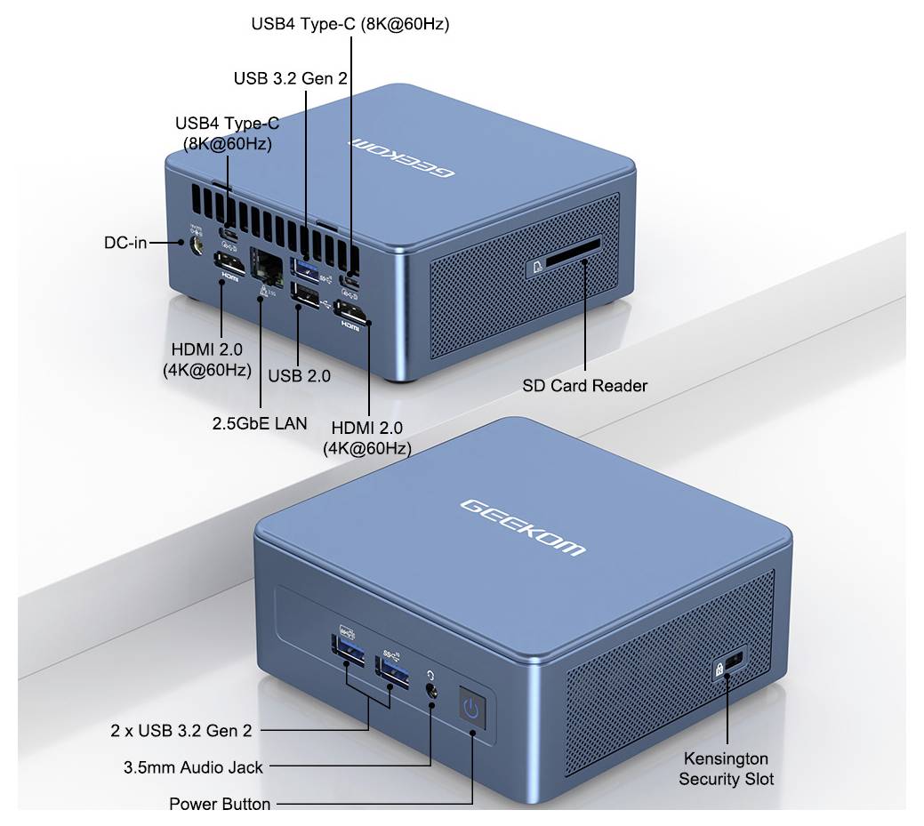 GEEKOM Mini IT13 Mini-PC i9-13900HK 16 GB 1 TB SSD 1 St.