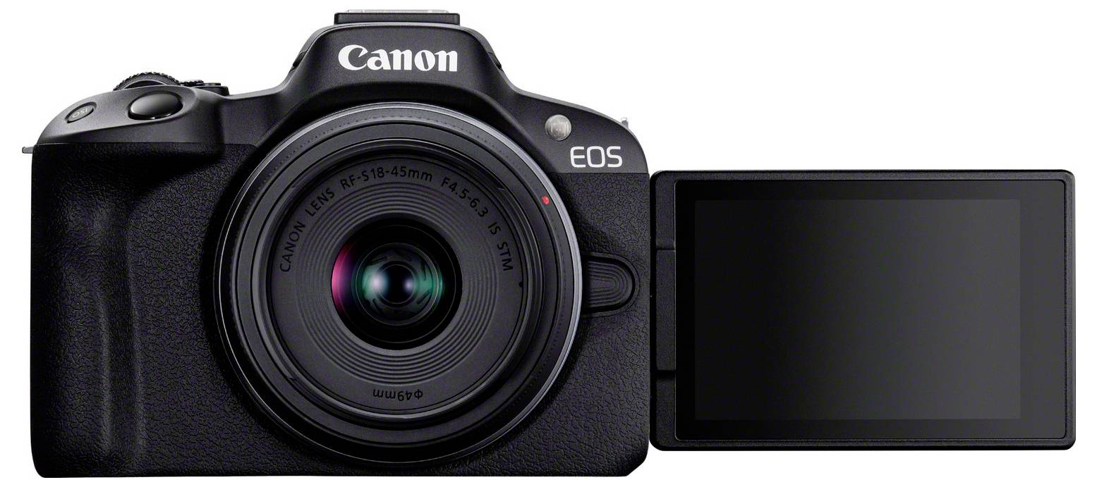 Canon EOS R50 Kit + RF-S 18-45 I Systemkamera Schwarz 1 St.